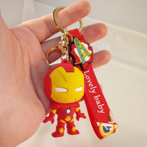Iron Man Superhero Key Chain Key Ring Comic Movie Character Figurine Keychain - Picture 6 of 9